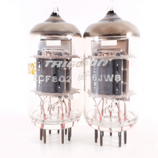 2 X ECF802 / 6JW8 TRIGON TUBE. COPPER...