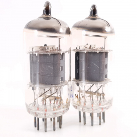 2 X ECF802 / 6JW8 MINIWATT TUBE. COPPER RODS. MATCHED PAIR. 7. CH114