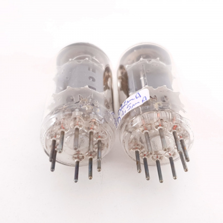 2 X ECF802 / 6JW8 MINIWATT TUBE. COPPER RODS. MATCHED PAIR. 7. CH114