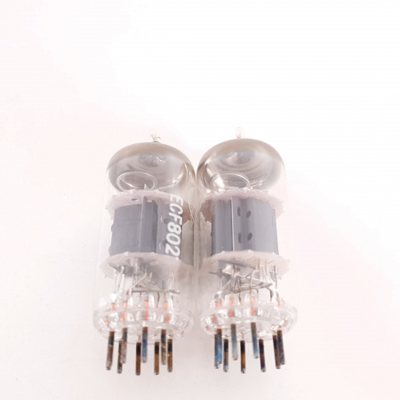 2 X ECF802 / 6JW8 PINNACLE TUBE. COPPER RODS. MATCHED PAIR. 10. CH114