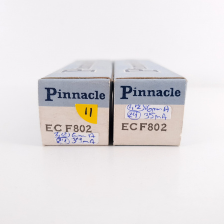 2 X ECF802 / 6JW8 PINNACLE TUBE. COPPER RODS. MATCHED PAIR. 11. CH114