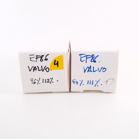 2 X EF86 VALVO TUBE. 1960s PROD. MESH PLATE. MATCHED PAIR. 4. CH115