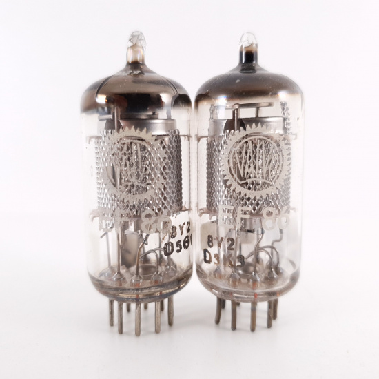 2 X EF86 VALVO TUBE. 1960s PROD. MESH PLATE. MATCHED PAIR. 4. CH115