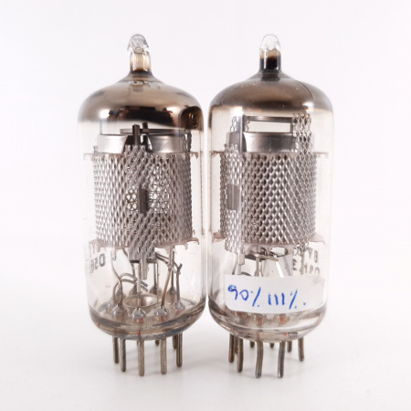2 X EF86 VALVO TUBE. 1960s PROD. MESH PLATE. MATCHED PAIR. 4. CH115