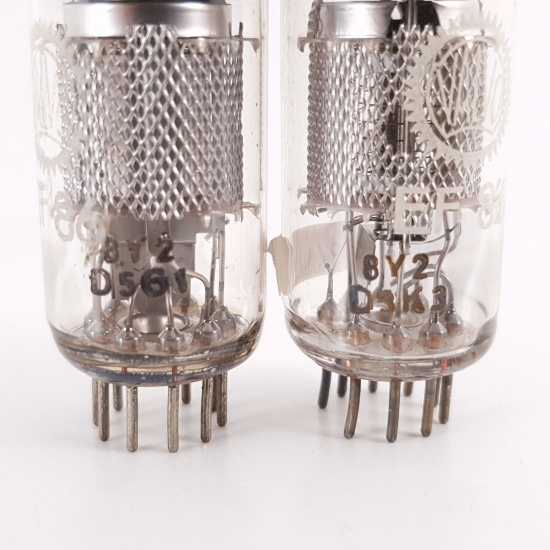 2 X EF86 VALVO TUBE. 1960s PROD. MESH...