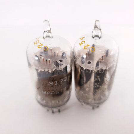 2 X 5965 GE TUBE. 1960s RCA PROD. DUAL GETTER. CLEAR TOP. MATCHED PAIR. 8.CH115