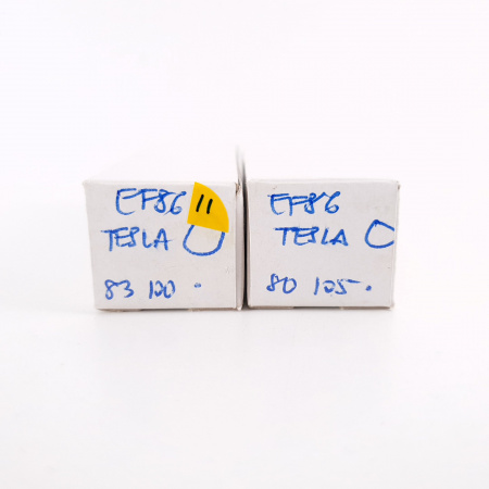 2 X EF86 TESLA TUBE. 1970s PROD. 83/80% MATCHED PAIR. 11. CH115