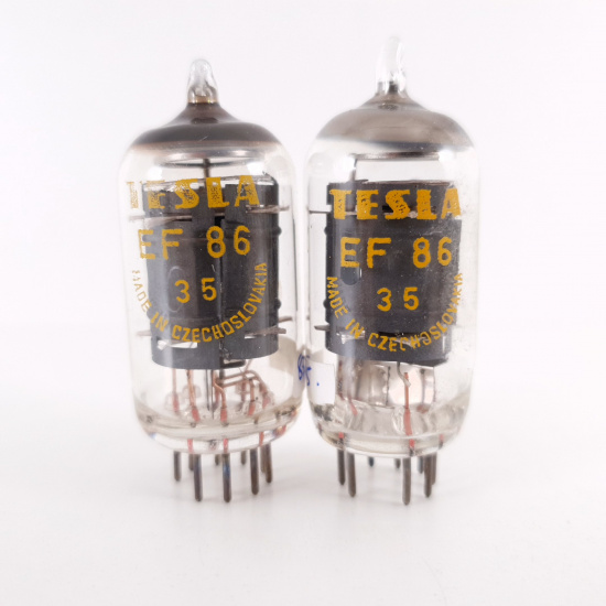 2 X EF86 TESLA TUBE. 1970s PROD. 83/80% MATCHED PAIR. 11. CH115