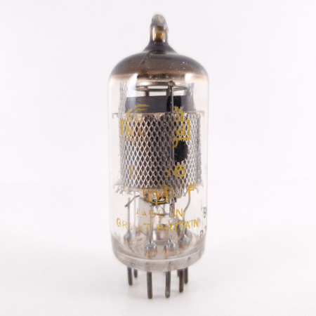 1 X EF86 MULLARD TUBE. 1960s PROD. B-CODES. MESH PLATE. YELLOW LOGO. 15. CH115