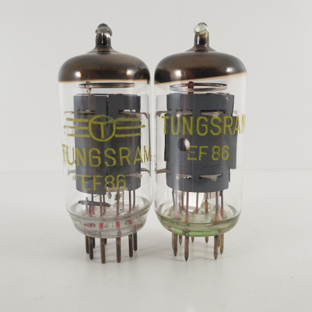 2 X EF86 TUNGSRAM TUBE. 1970s TESLA PROD. 93/100% MATCHED PAIR. 16. CH115