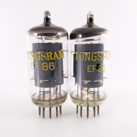 2 X EF86 TUNGSRAM TUBE. 1970s TESLA PROD. 103/113% MATCHED PAIR. 17. CH115