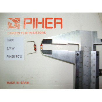 VINTAGE PIHER RESISTOR. 1/4W 390K 10% *4 PC* NEW ORIGINAL 1990´S