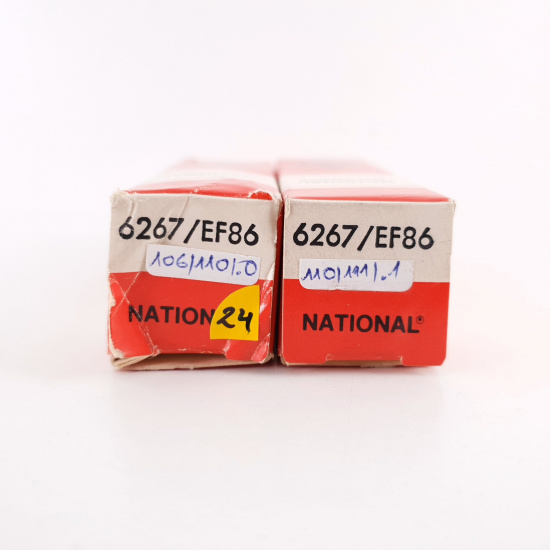 2 X 6267 / EF86 NATIONAL TUBE. 1970s RUSSIAN PROD. MESH PLATE. 24. CH115