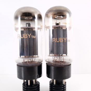 2 X 6L6GC RUBY TUBE. COPPER...