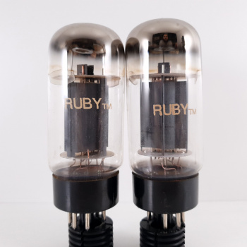 2 X 6L6GC RUBY TUBE. COPPER...