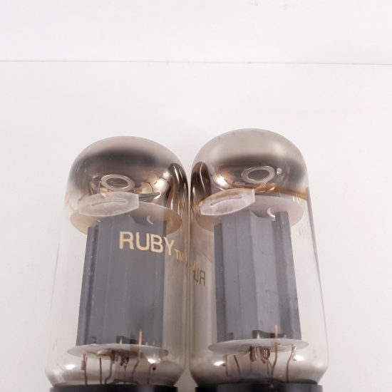 2 X 6L6GC RUBY TUBE. COPPER RODS....