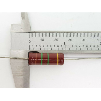 VINTAGE PIHER RESISTOR. 2W 1M5 1.5M 5% *1 PC* NEW ORIGINAL 1970´S (+14)