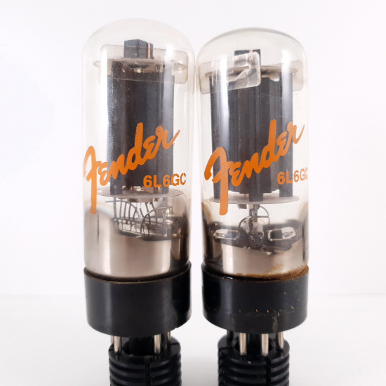 2 X 6L6GC FENDER TUBE. DUAL GETTER. 109/101% MATCHED PAIR. USED. 13. CH117