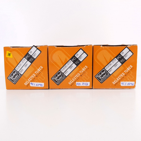 3 X 6L6GCMSTR RUBY TUBE. SOLID GETTER. 94/102/95% MATCHED TRIO. USED. 15. CH117