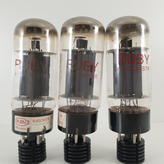 3 X 6L6GCMSTR RUBY TUBE. SOLID...