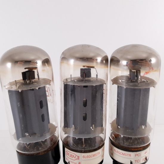 3 X 6L6GCMSTR RUBY TUBE. SOLID...