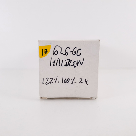 1 X 6L6GC HALTRON TUBE. INVERTED CUP GETTER. 122%. 17. CH117