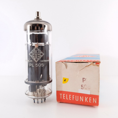 1 X PL505 TELEFUNKEN TUBE. DUAL HALO GETTER. 3 MICA. COPPER RODS. 1. CH118