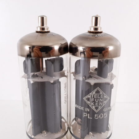 2 X PL505 TELEFUNKEN TUBE. DUAL GETTER. 3 MICA. 120/120mA MATCHED PAIR.4. CH118
