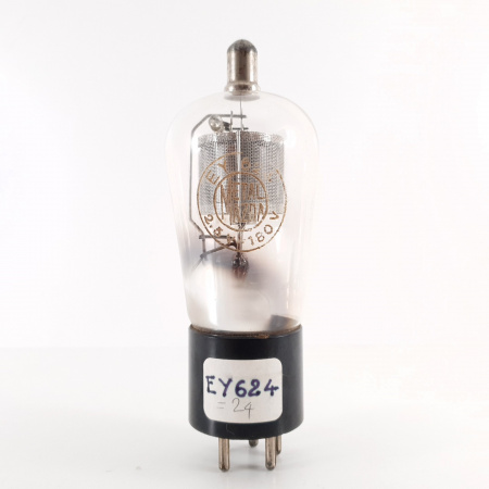 1 X EY624 / 24 METAL MAZDA TUBE. MESH PLATE. FLAT GETTER.