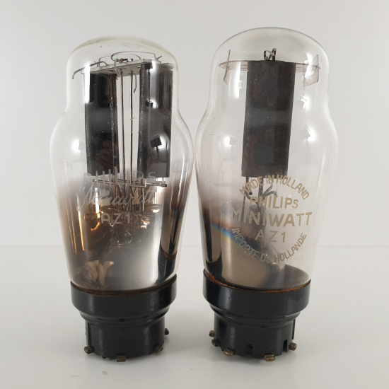 2 X AZ1 PHILIPS-MINIWATT TUBE....