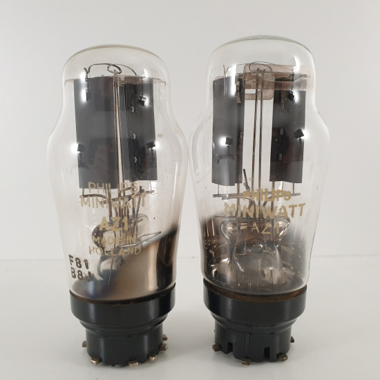 2 X AZ1 PHILIPS TUBE. 1960s MULLARD...