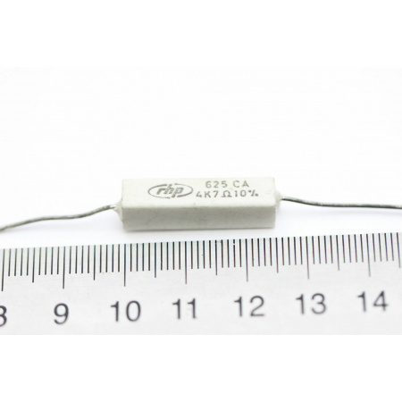 CEMENTED CERAMIC RESISTOR 4K7 RHP 10% 625CA AXIAL NOS (New Old Stock) *1PC* U48+