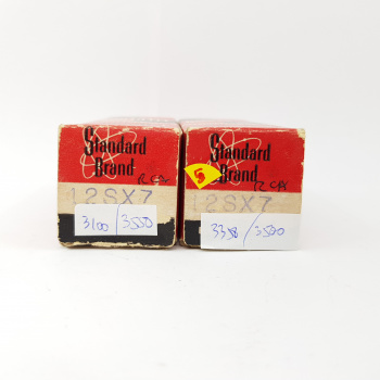 2 X 12SX7GT RCA TUBE. BLACK...