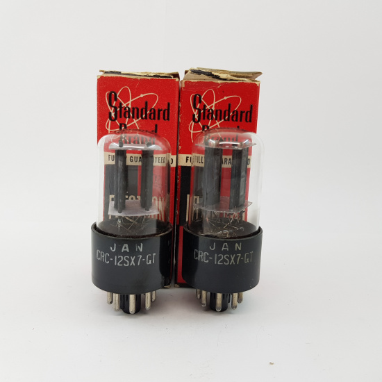 2 X 12SX7GT RCA TUBE. BLACK PLATES....