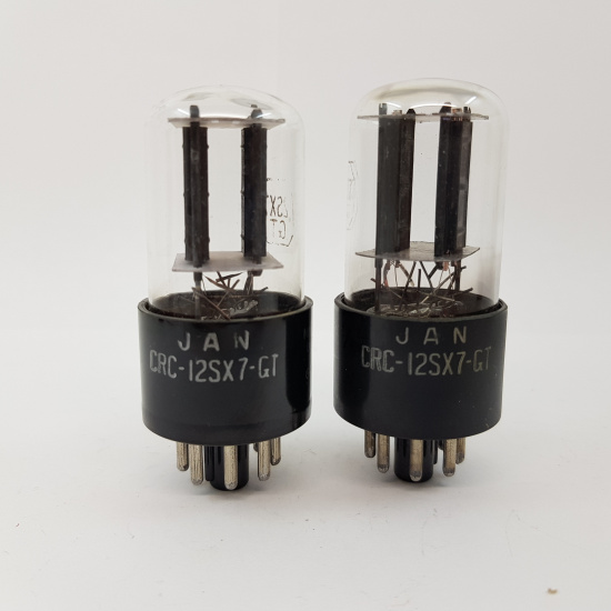 2 X 12SX7GT RCA TUBE. BLACK PLATES....