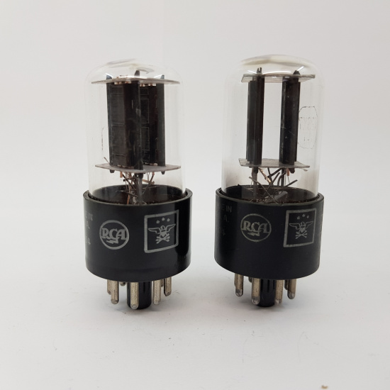 2 X 12SX7GT RCA TUBE. BLACK PLATES....