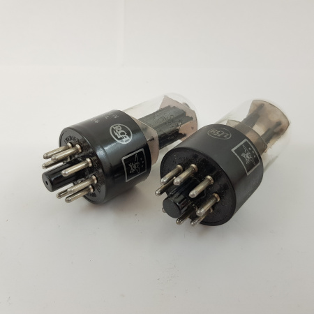 2 X 12SX7GT RCA TUBE. BLACK PLATES. RECTANGULAR GETTER. MATCHED PAIR. 5. CH73