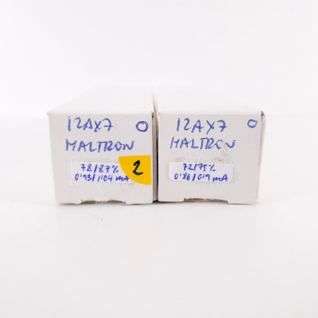 2 X 12AX7 HALTRON TUBE. MATCHED PAIR. 2. CH120