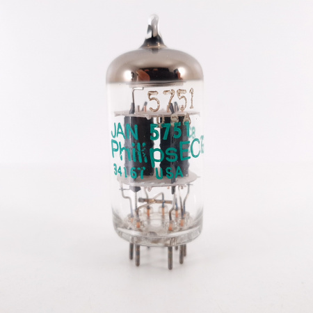 1 X JAN 5751 PHILIPS ECG TUBE. 1983 PROD. SOLID GETTER. COPPER RODS. 4. CH120