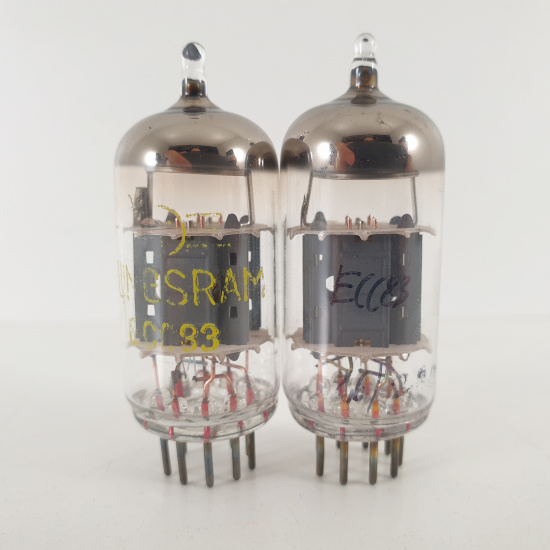 2 X ECC83 TUNGSRAM TUBE. 1960s PROD....