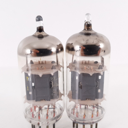 2 X ECC83 TUNGSRAM TUBE. 1960s PROD. COPPER RODS. MATCHED PAIR. 7. CH120