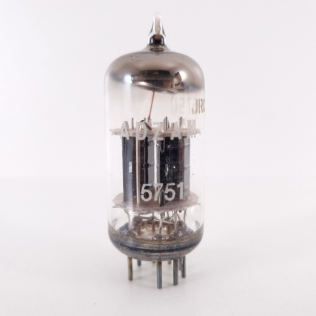 1 X 5751 ADZAM TUBE. 1960s RCA PROD. BLACK PLATES. 10. CH120