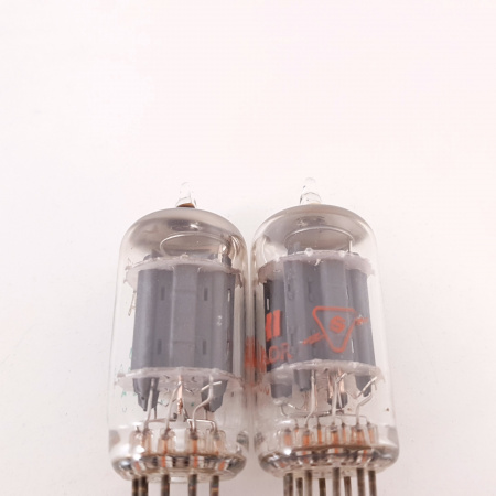 2 X 12AX7WA SYLVANIA TUBE. 1970s PROD. 17MM GREY PLATES. MATCHED PAIR.12. CH120