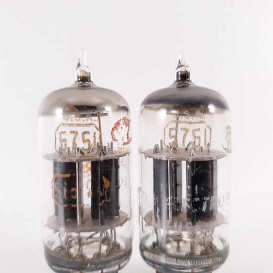2 X 5751 RCA TUBE. 1960s PROD. BLACK...