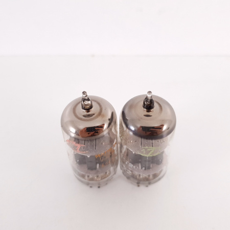 2 X 5751 RCA TUBE. 1960s PROD. BLACK PLATES. MATCHED PAIR. 17. CH120