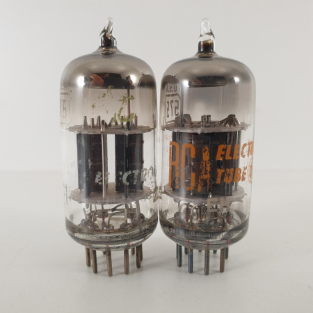 2 X 5751 RCA TUBE. 1960s PROD. BLACK PLATES. HIGH GAIN. MATCHED PAIR. 19. CH120