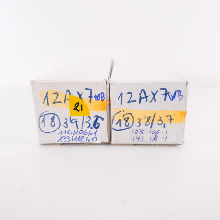 2 X 7025 / 12AX7WB SOVTEK TUBE. SILVER PLATES. MATCHED PAIR. 21. CH120