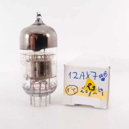 1 X 12AX7WB SOVTEK TUBE. SILVER PLATES. INVERTED CUP GETTER. 23. CH120