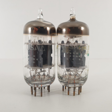 2 X 5751 GENERAL ELECTRIC TUBE. 1960s PROD. MATCHED PAIR. 27. CH120
