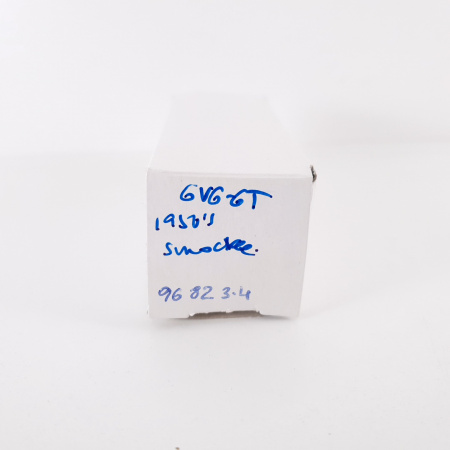 1 X 6V6GT SYLVANIA TUBE. 1950s PROD. SMOKED GLASS. 96% CU ENA